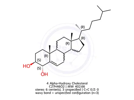 Chemical structure of 4 Alpha-Hydroxy Cholesterol