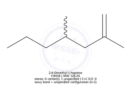 Chemical structure of 2,4-Dimethyl-1-heptene