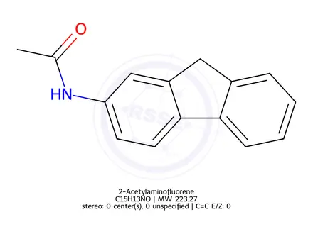 Chemical structure of 2-Acetylaminofluorene