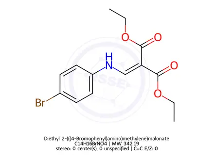 Chemical structure of Diethyl 2-(((4-Bromophenyl)amino)methylene)malonate