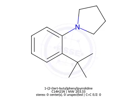 Chemical structure of 1-(2-(tert-butyl)phenyl)pyrrolidine