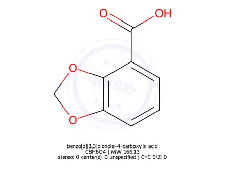 Chemical structure of benzo[d][1,3]dioxole-4-carboxylic acid