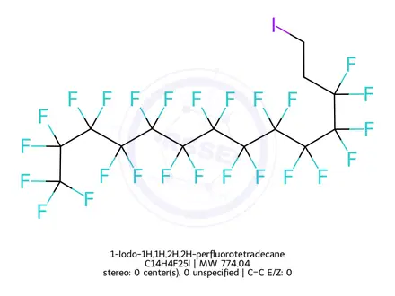 Chemical structure of 1-Iodo-1H,1H,2H,2H-perfluorotetradecane