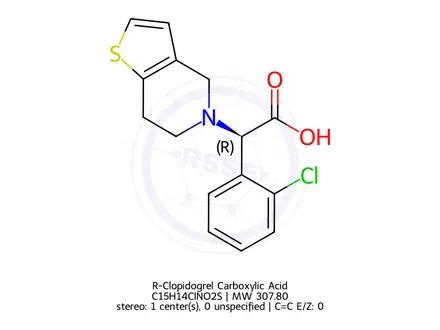 Chemical structure of R-Clopidogrel Carboxylic Acid