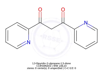 Chemical structure of 1,3-Dipyridin-2-ylpropane-1,3-dione