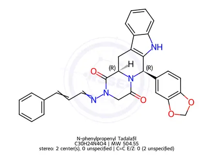 Chemical structure of N-phenylpropenyl Tadalafil