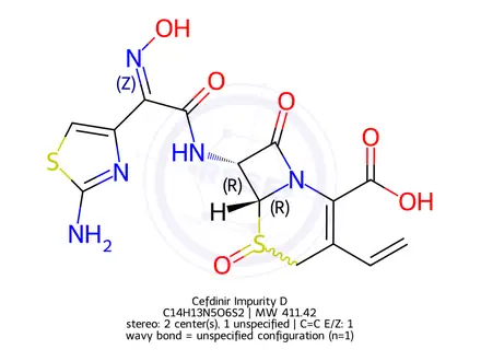 Chemical structure of Cefdinir Impurity D