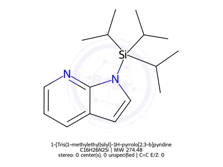 Chemical structure of 1-[Tris(1-methylethyl)silyl]-1H-pyrrolo[2,3-b]pyridine