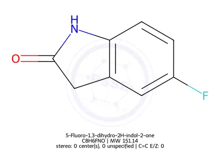 Chemical structure of 5-Fluoro-2-oxindole