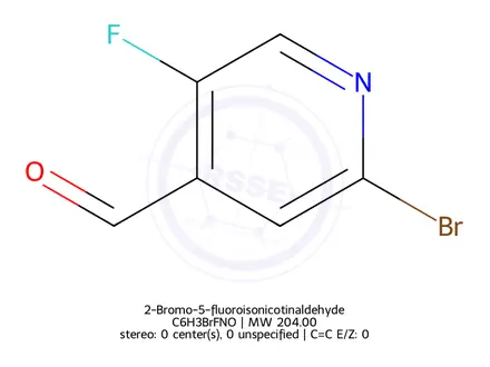 Chemical structure of 2-Bromo-5-fluoroisonicotinaldehyde