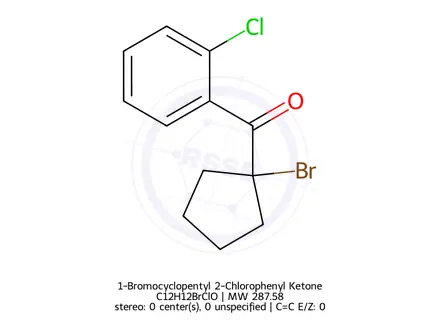 Chemical structure of 1-Bromocyclopentyl 2-Chlorophenyl Ketone