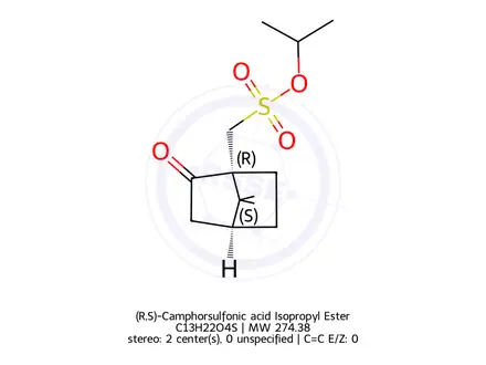Chemical structure of (R,S)-Camphorsulfonic acid Isopropyl Ester
