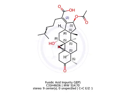 Chemical structure of Fusidic Acid Impurity G(EP)