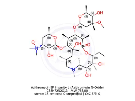 Chemical structure of Azithromycin EP Impurity L