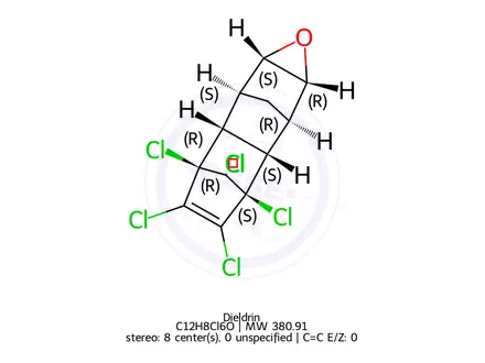 Chemical structure of Dieldrin