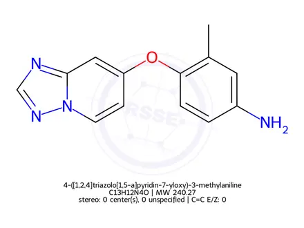 Chemical structure of 4-([1,2,4]triazolo[1,5-a]pyridin-7-yloxy)-3-methylaniline