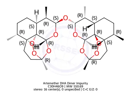 Chemical structure of Artemether DHA Dimer Impurity