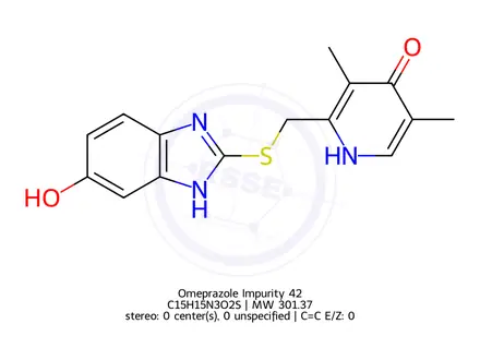 Chemical structure of Omeprazole Impurity 42