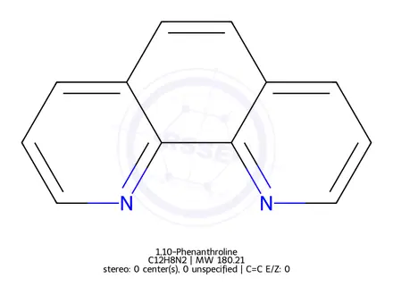 Chemical structure of 1,10-Phenanthroline Monohydrate
