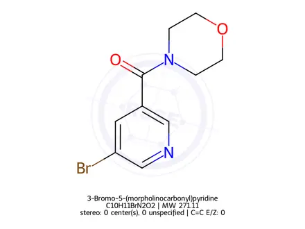 Chemical structure of 3-Bromo-5-(morpholinocarbonyl)pyridine