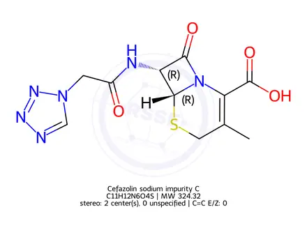 Chemical structure of Cefazolin sodium impurity C