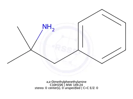 Chemical structure of a,a-Dimethylphenethylamine