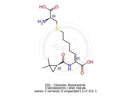 Chemical structure of (SS)​-​Cilastatin diastereomer