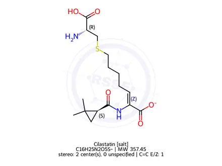 Chemical structure of Cilastatin