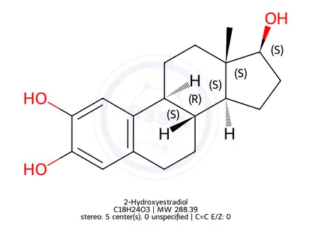 Chemical structure of 2-Hydroxyestradiol