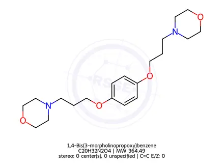 Chemical structure of 1,4-Bis(3-morpholinopropoxy)benzene