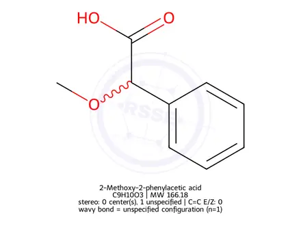 Chemical structure of 2-Methoxy-2-phenylacetic acid