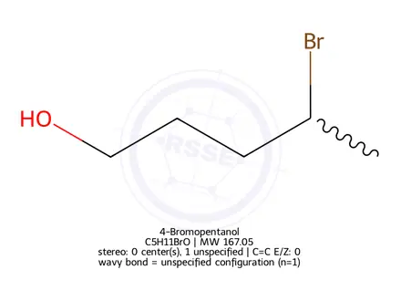 Chemical structure of 4-Bromopentanol