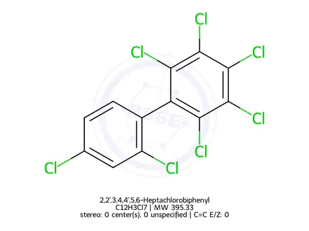 Chemical structure of 2,2',3,4,4',5,6-Heptachlorobiphenyl