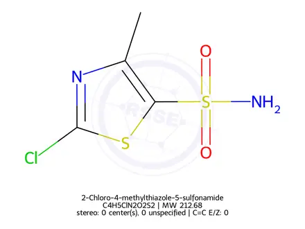 Chemical structure of 2-Chloro-4-methylthiazole-5-sulfonamide