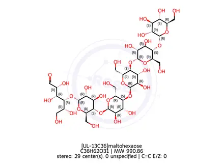 Chemical structure of Maltohexaose