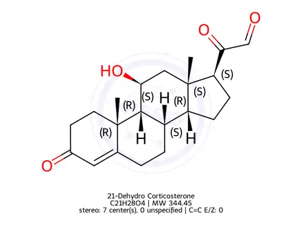 Chemical structure of 21-Dehydrocorticosterone