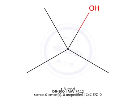 Chemical structure of t-Butanol