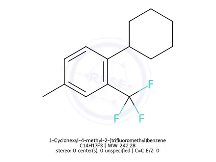 Chemical structure of 1-Cyclohexyl-4-methyl-2-(trifluoromethyl)benzene