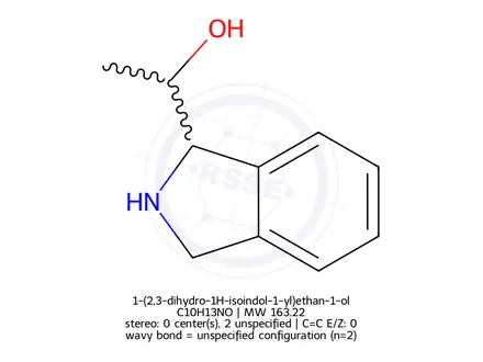 Chemical structure of 1-(2,3-dihydro-1H-isoindol-1-yl)ethan-1-ol