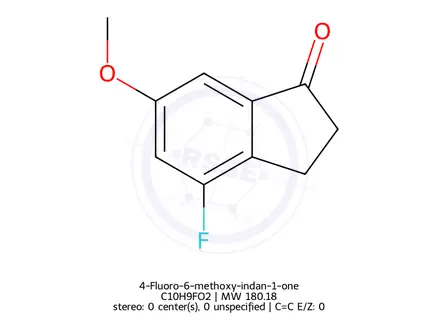 Chemical structure of 4-Fluoro-6-methoxy-indan-1-one