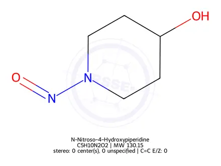 Chemical structure of N-Nitroso-4-Hydroxypiperidine