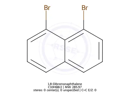 Chemical structure of 1,8-Dibromonaphthalene
