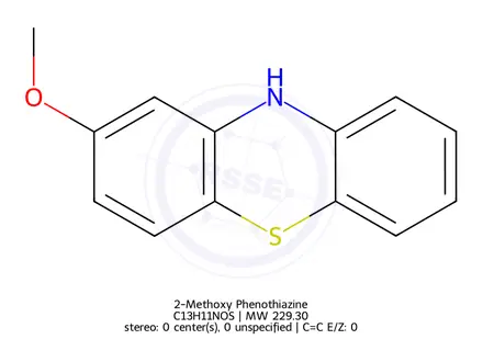 Chemical structure of 2-Methoxy Phenothiazine