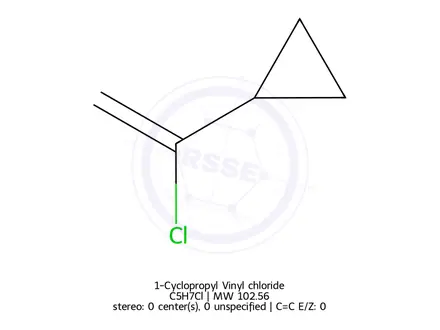 Chemical structure of 1-Cyclopropyl Vinyl chloride