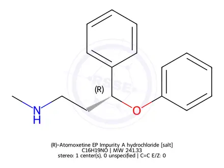 Chemical structure of (R)-Atomoxetine EP Impurity A hydrochloride