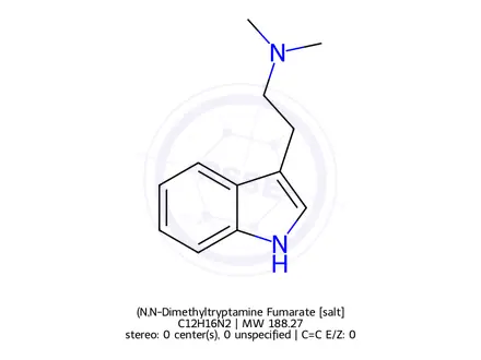 Chemical structure of (N,N-Dimethyltryptamine Fumarate