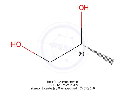 Chemical structure of (R)-(-)-1,2-Propanediol