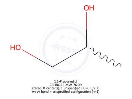 Chemical structure of 1,2-Propanediol