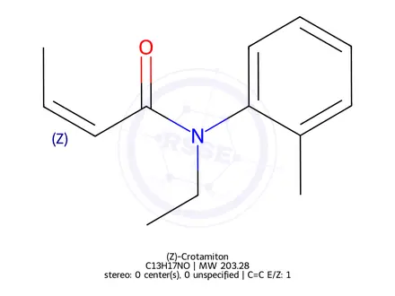 Chemical structure of (Z)-Crotamiton