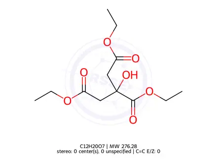 Chemical structure of Triethyl citrate